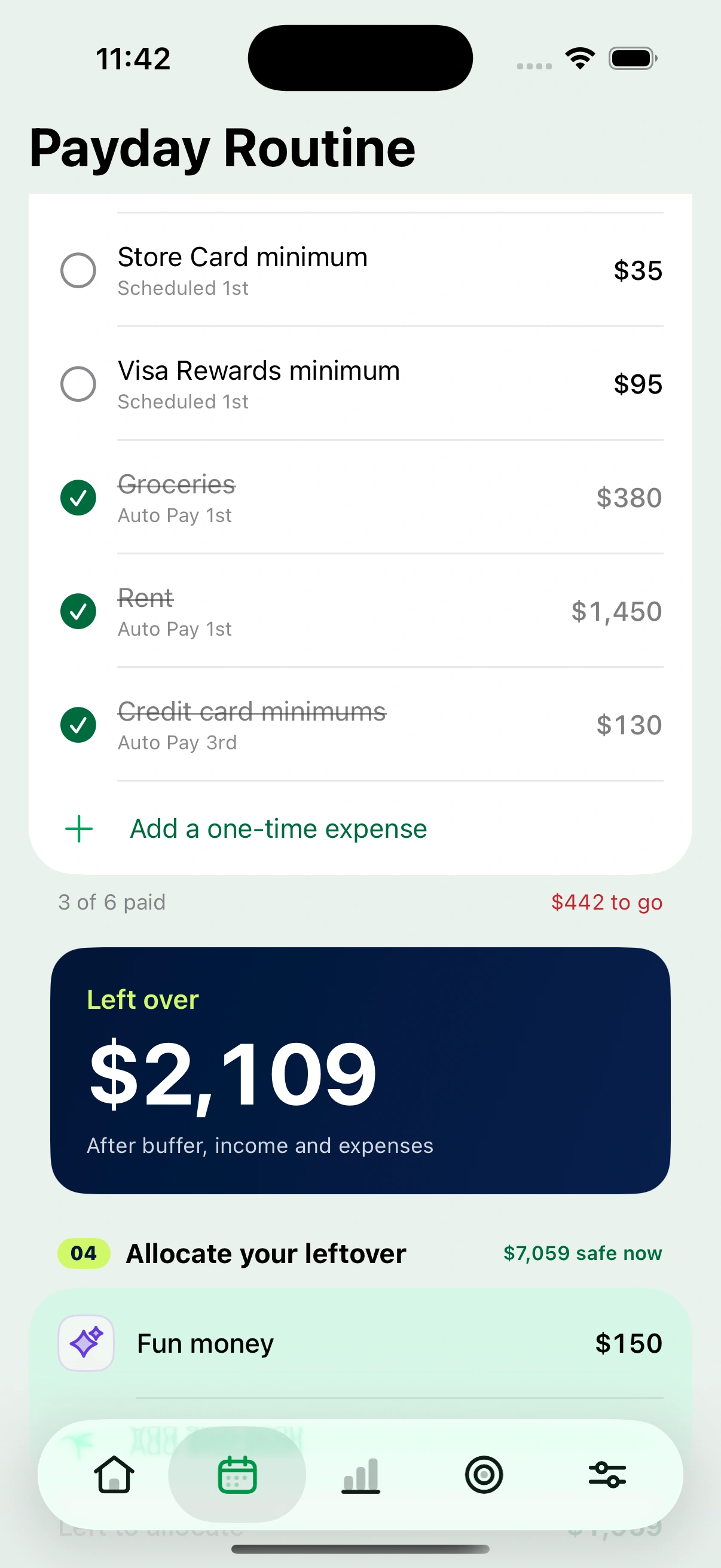 A payday in Cashrou with the one figure at the bottom